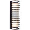 Access Lighting Bermuda 2 Light Outdoor LED Wall Mount, Bronze Finish, Ribbed Frosted Glass 20030LEDDMGLP-BRZ/RFR